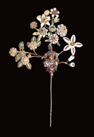 Ramo fiorito
oro, argento, diamanti, smalti, rubini, perle, quarzi rosa
Orafo siciliano della seconda met� del XVII secolo 
